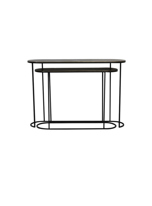 ovale sidetable set van twee