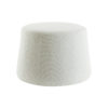 Poef Boucle rond wit