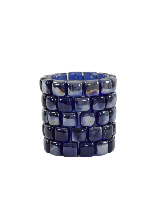 Theelicht Mosaic Donker Blauw