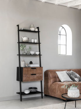 Dtp Home Cosmo Wandrek 2 Lades robuust Gerecycled teakhout metaal