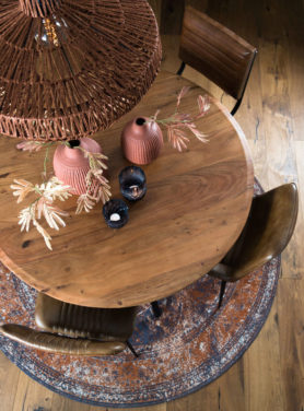 Eetkamertafel Mimoso acacia hout rond