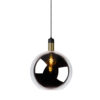 Hanglamp bol glas smoke goud