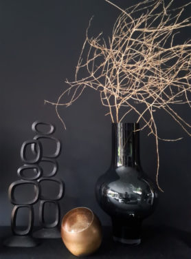 Kandelaar Organisch zwart ornament