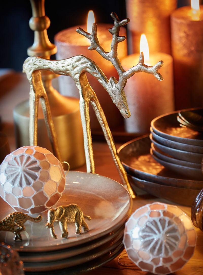 Ornament Deer rendier goud metaal