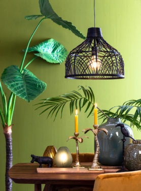 Hanglamp pocita zwart rotan