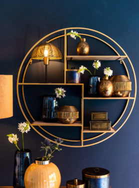 Tafellamp klobu antiek brons mat zwart