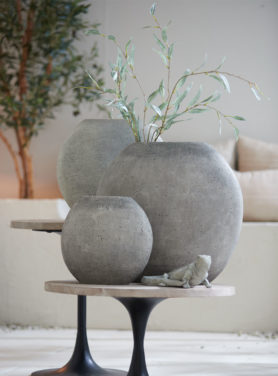 Vaas Rayskin grijs stoer landelijk kunststof