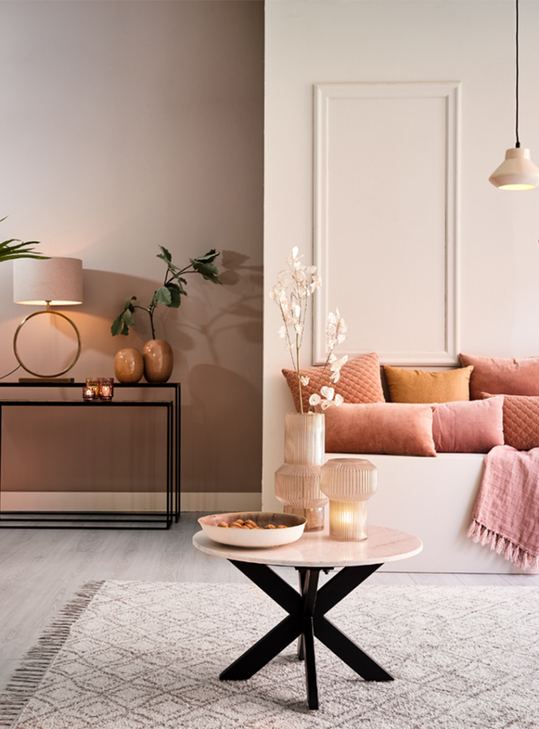 girly pink woonkamer