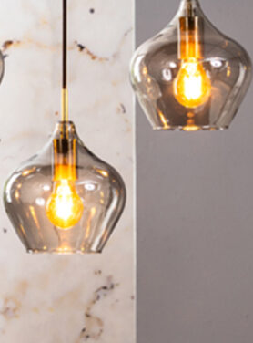 Glazen hanglamp Rookglas