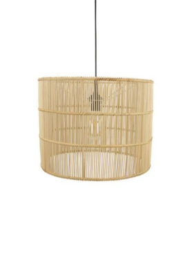 Ronde hanglamp rotan naturel