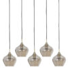 Hanglamp met vijf lichtbronnen glas