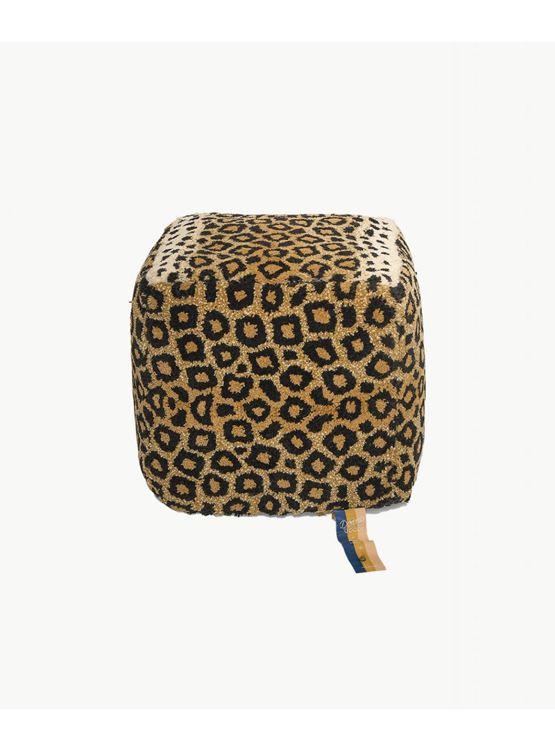 Dood in de wereld Leuk vinden hoffelijkheid Leopard poef small - Pure Wood