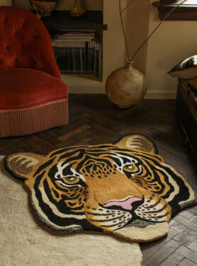 Tijger Vloerkleed Zwart Lichtbruin