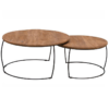 houten salontafel rond Brixx 11344
