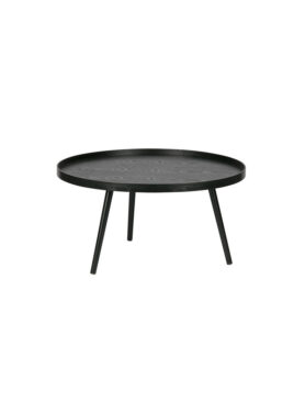 Salontafel zwart rond hout