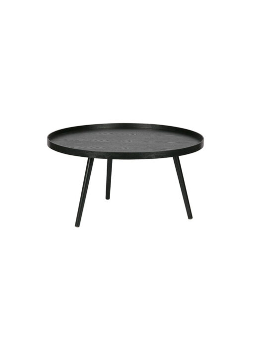 Salontafel zwart rond hout
