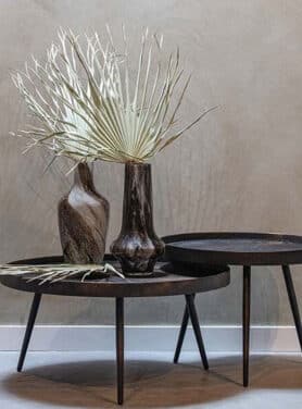 Bijzettafel Rond Metaal Brons