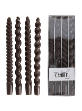 Diner druipkaars bruin