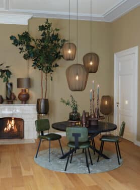 Hanglamp Donkergroen Doek