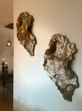 Uniek Wandornament Goud Brons