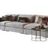 Bank Lounge Groot Liggen Naturel Stof