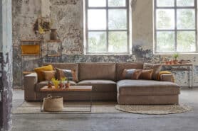 Hoekbank Eco Leder Bruin Stoer Groot