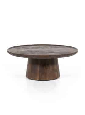 Ronde Salontafel Bruin Hout