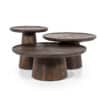 Salontafel Rond Bruin Hout