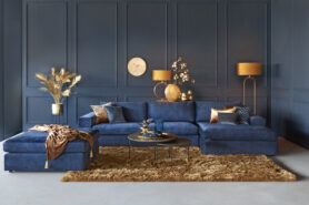 Victoria Hoekbank Donkerblauw