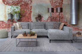 Hoekbank Christiane Grijs Velvet