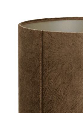 Lampen Kap Cilinder Lubis Bruin Met Reliëf Dichtbij Huis