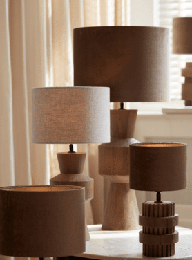 Lampen Kap Cilinder Lubis Bruin Met Reliëf In Huis