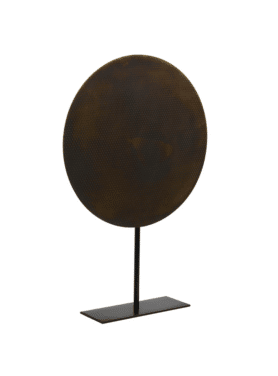 Ornament Rasim, Antiek Bruin, Zwart + Goud Staat Schuin