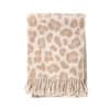 Plaid Luipaard Print met franjes beige