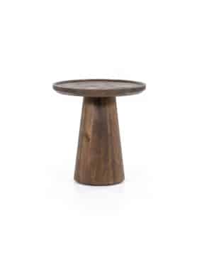 Salontafel Rond Donker Bruin Hout