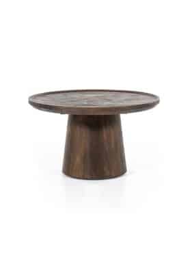 Salontafel Rond Hout Bruin
