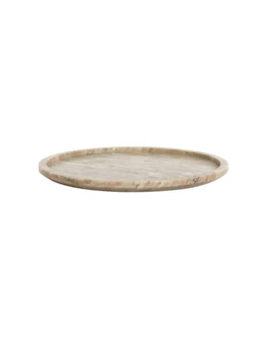 Dienblad Rond Marmer Beige