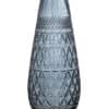 Bloomingville Vaas blauw glas met details