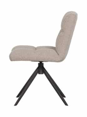 Eetkamerstoel Beige Bouclé