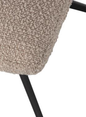 Eetkamerstoel Bouclé Stof Beige