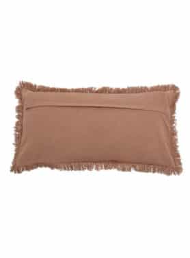 Sierkussen Bloomingville bruin met franjes
