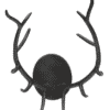 Gewei Antler Mat Zwart Metaal 12 Haken