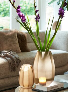 Vazen mat bruin glas