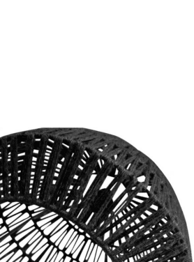 Hanglamp Kace Zwart Jute Onderkant