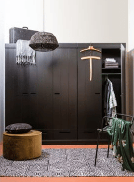 Hanglamp Kace Zwart Jute Sfeerfot