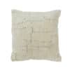 Sierkussen Beige Vierkant Relief