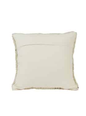 Sierkussen Vierkant Beige Achterkant Relief