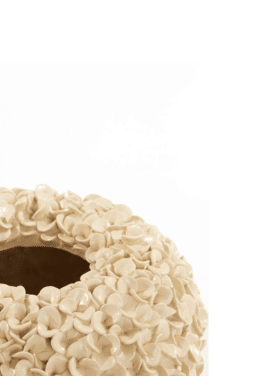 Vaas Phylia Cream Gedraaide Bloemen