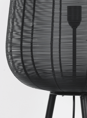 Vloerlamp Adeta Mat Zwart Standaard Metaal Maat M