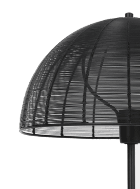 Vloerlamp Klobu Mat Zwart Met Kap Dichtbij